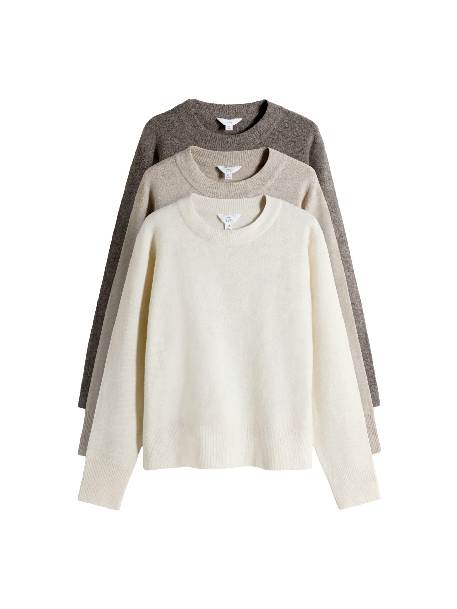 Geo Next The Set Maglioni Girocollo con Lana donna x3