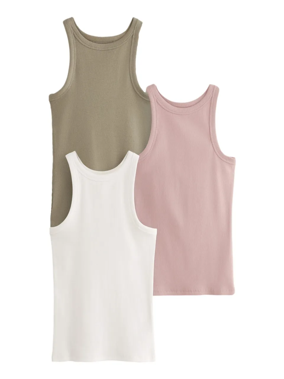 Geo Next THE SET Canotta a Coste Racerback 3 Pezzi S Verde Rosa