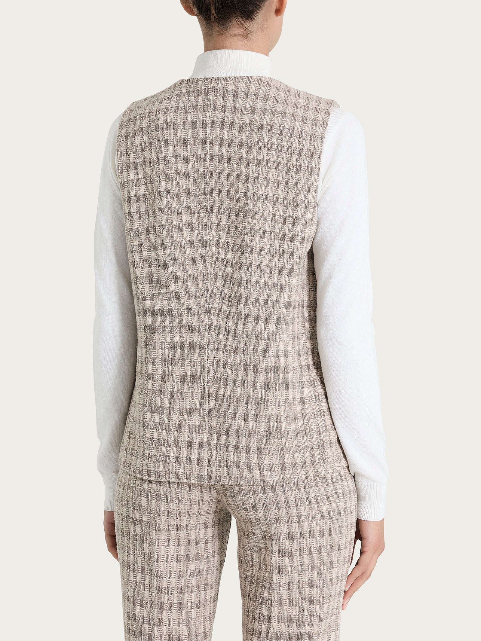 Ragno Gilet 4 Bottoni Eco Jacquard Pine Bark