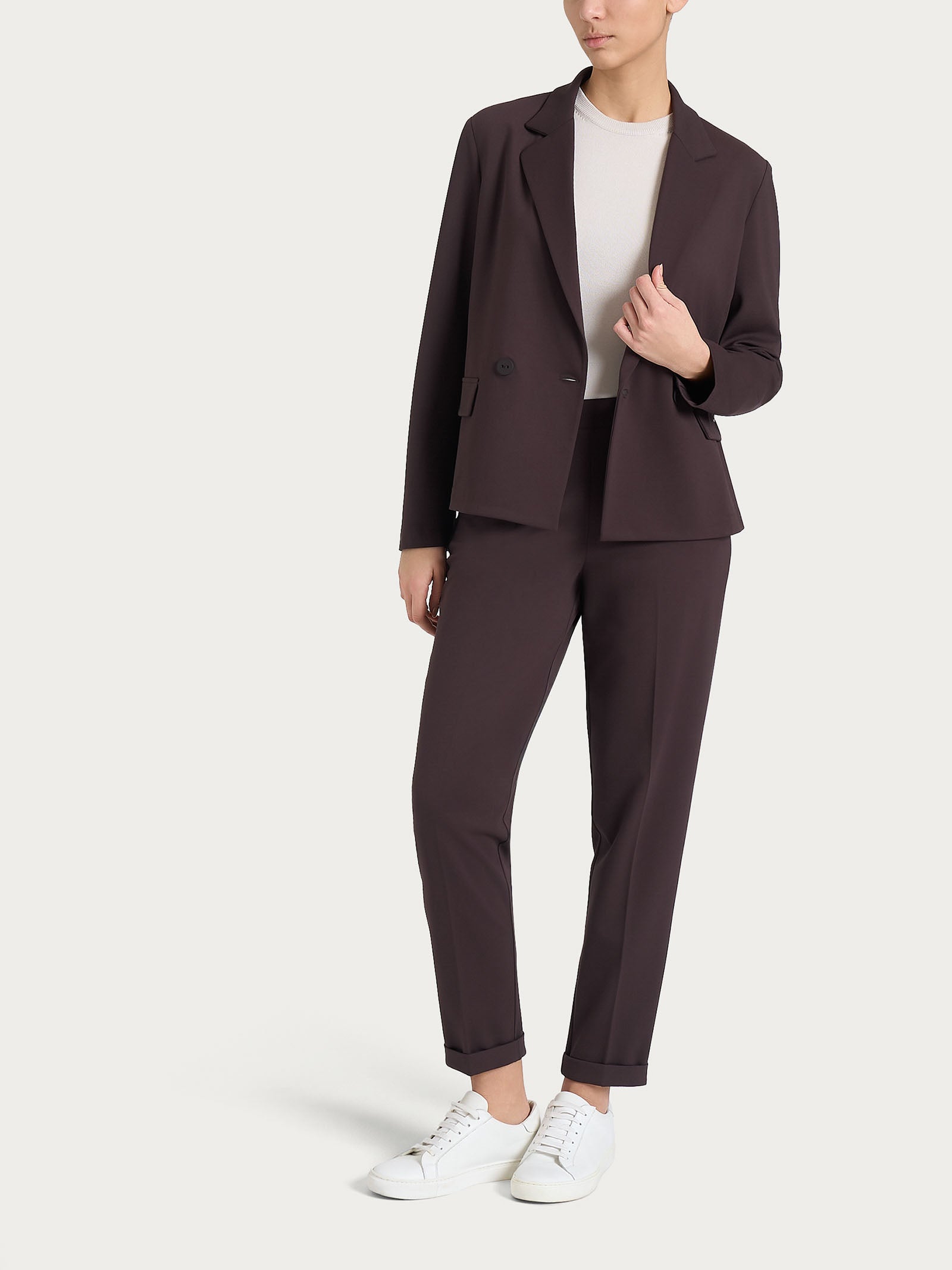 Ragno Cashmere Compact blazer doppio petto Chocolate Torte regular