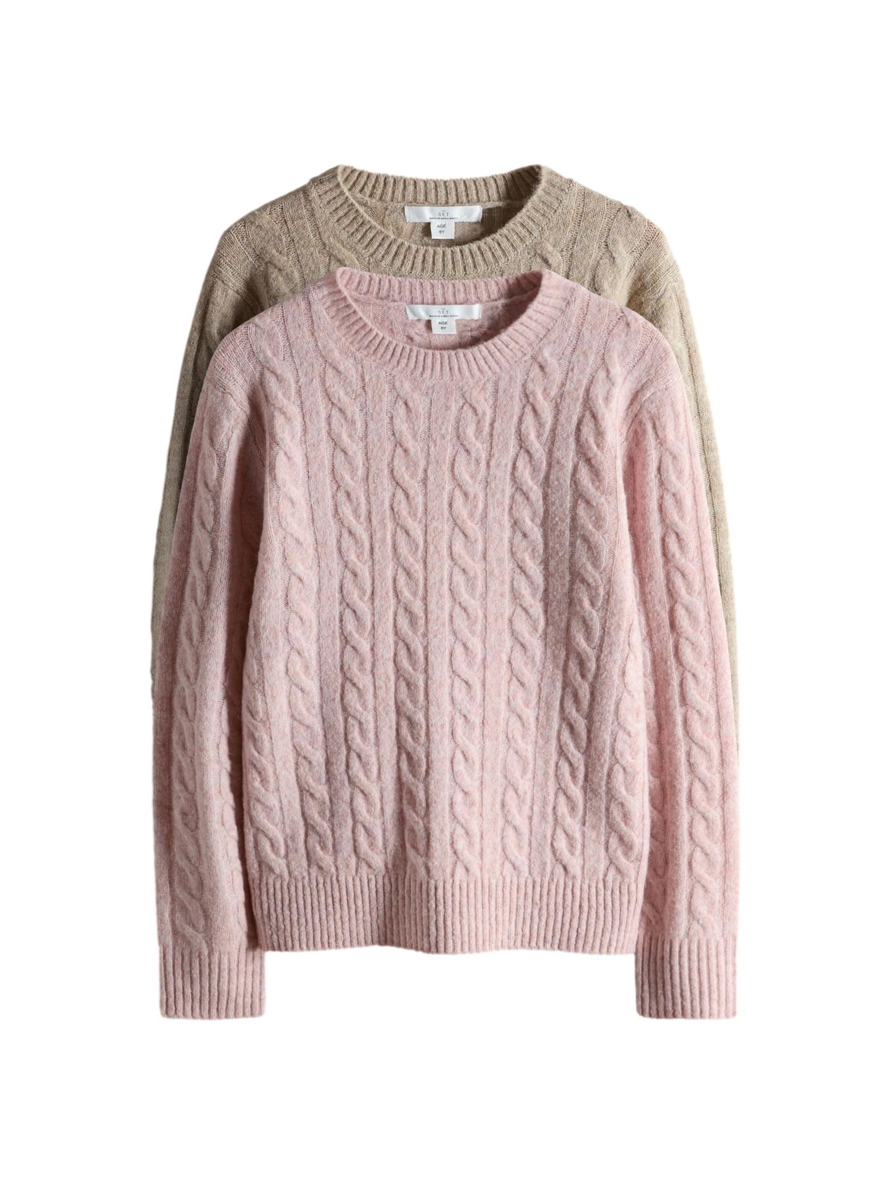 Next The Set maglione bambina 2 pezzi trecce invernale