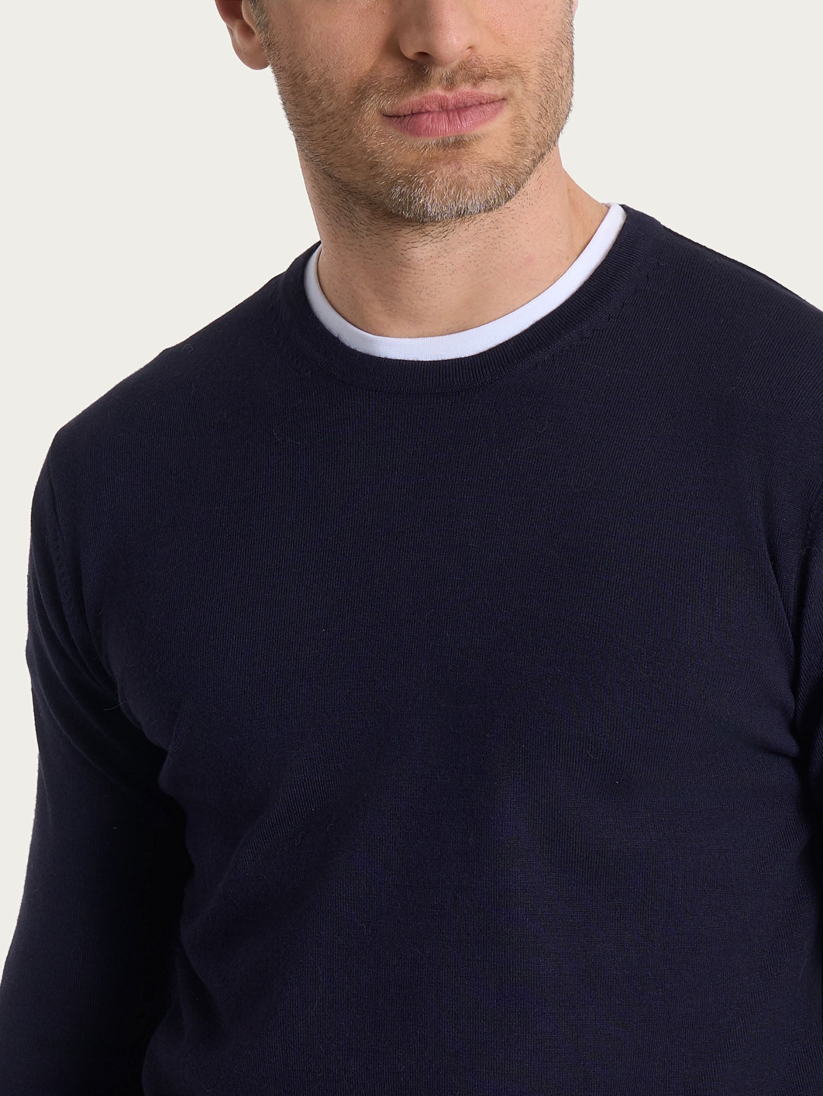 Ragno Four Seasons pull girocollo uomo bleu regular