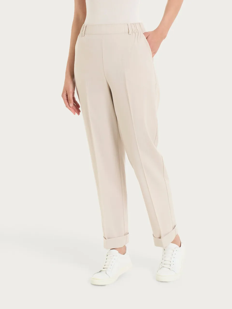 Ragno Super Natural Pantalone Dritto Tencel Champignon