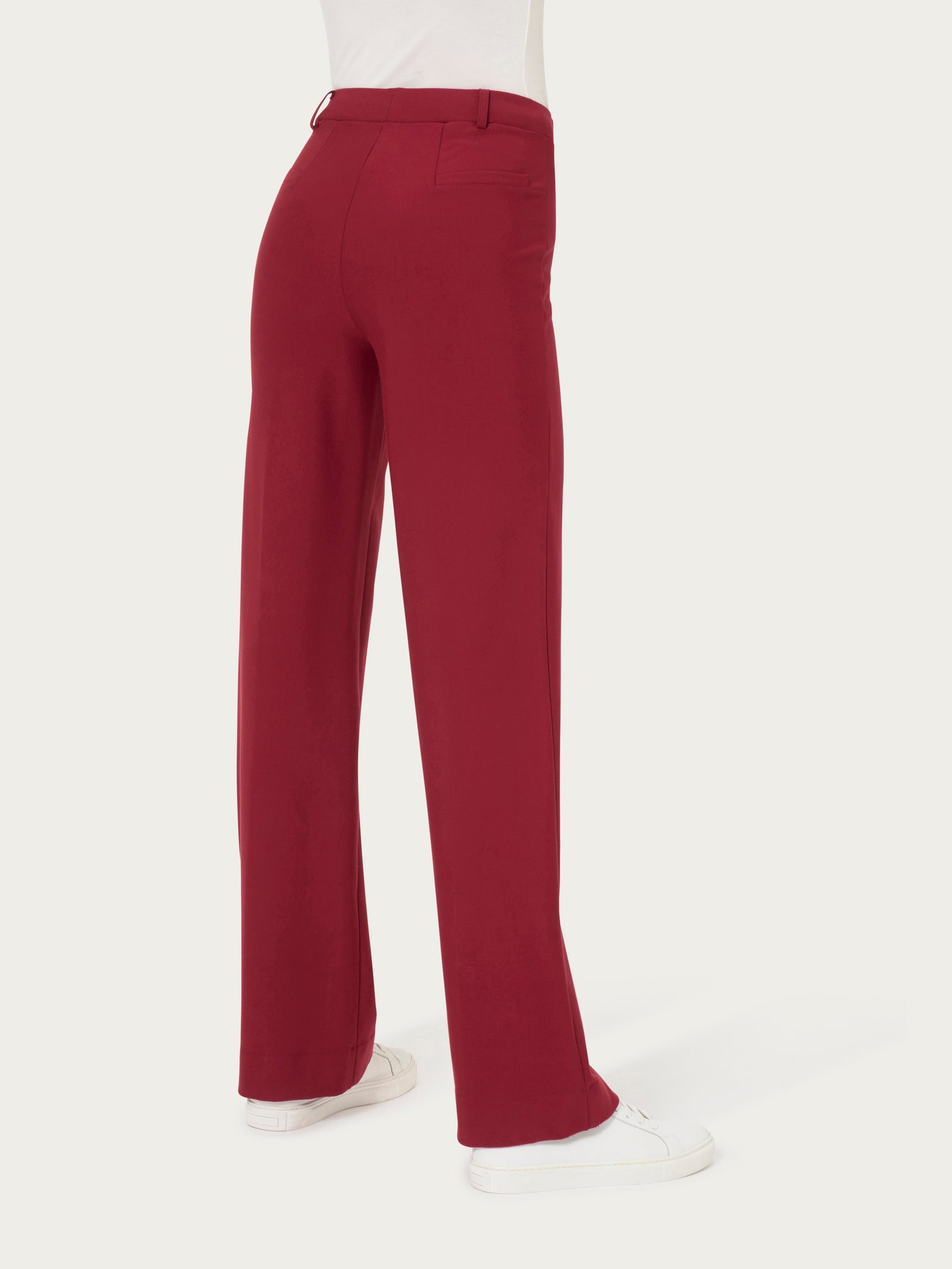 Ragno Compact Pantalone Ampio pantaloni Tibetan Red wide leg