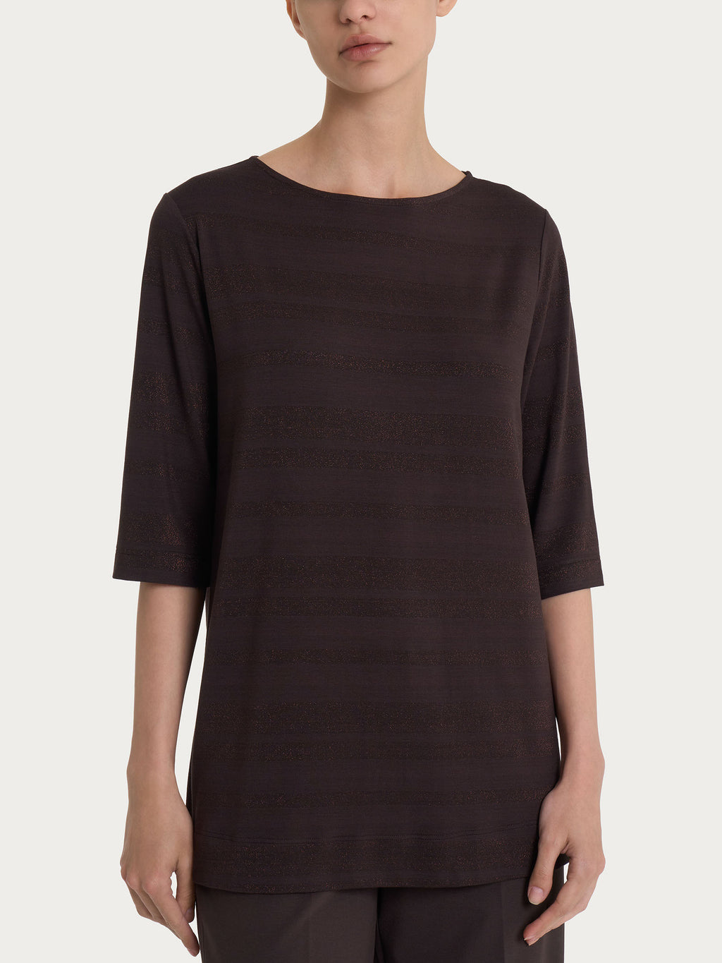 Ragno Viscosa Summer maglietta righe lurex Chocolate Torte