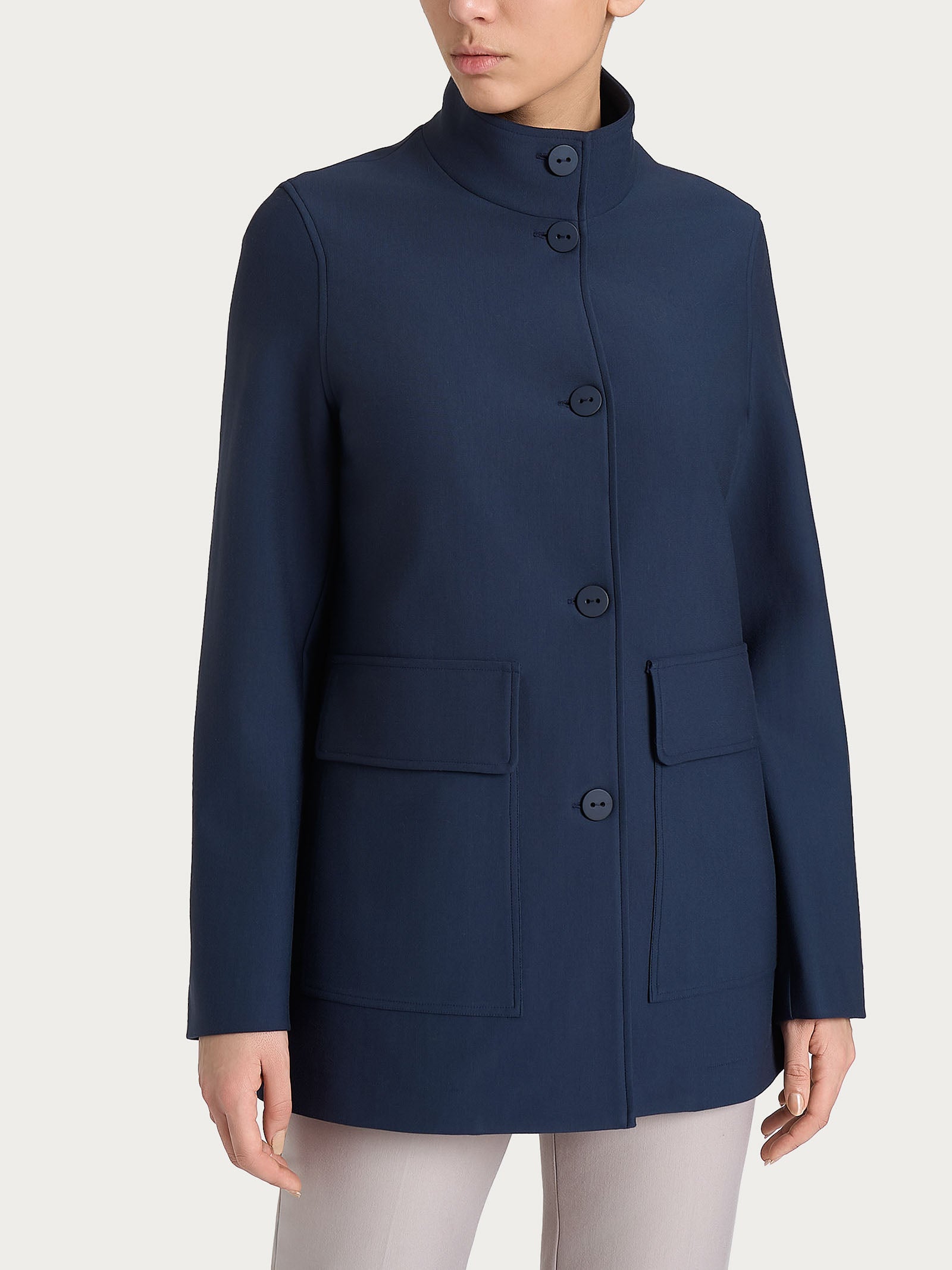 Ragno Compact Giacca cappotto corto blu persia con bottoni
