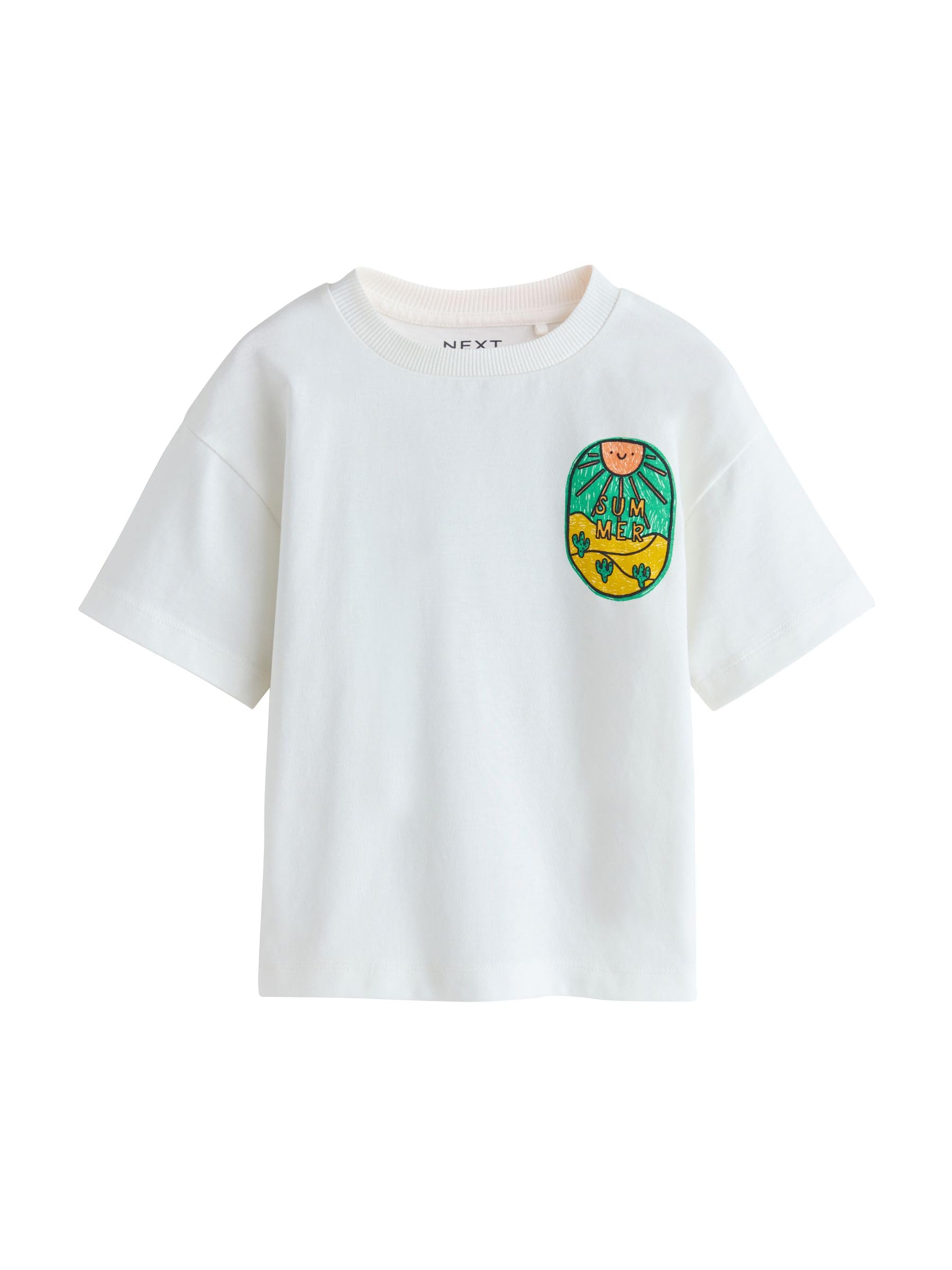 Next T-Shirt Bambino Manica Corta 92-98 4 Pezzi Grafica