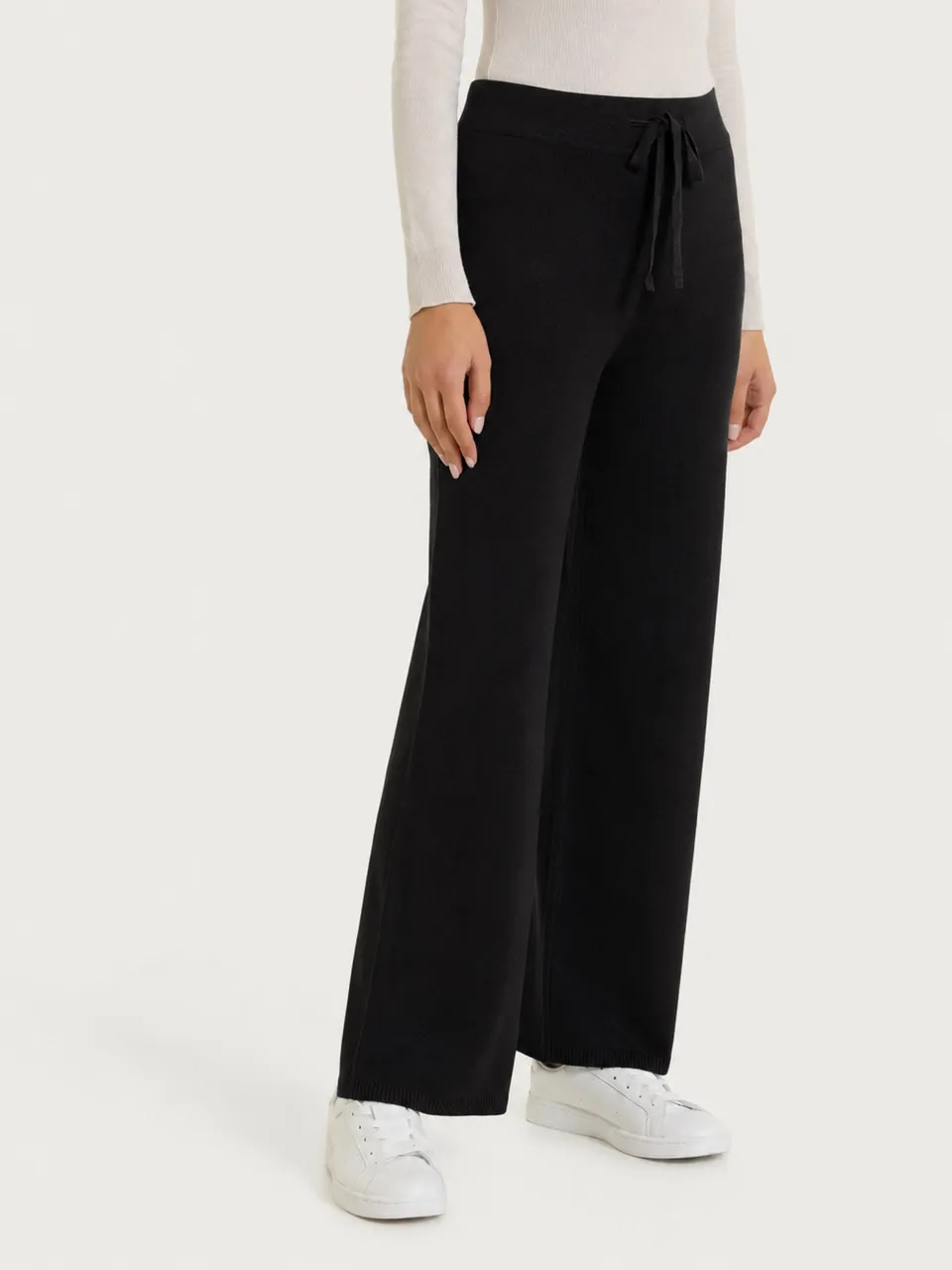 Ragno Four Seasons Pantalone Jogger Ampio Nero fluido