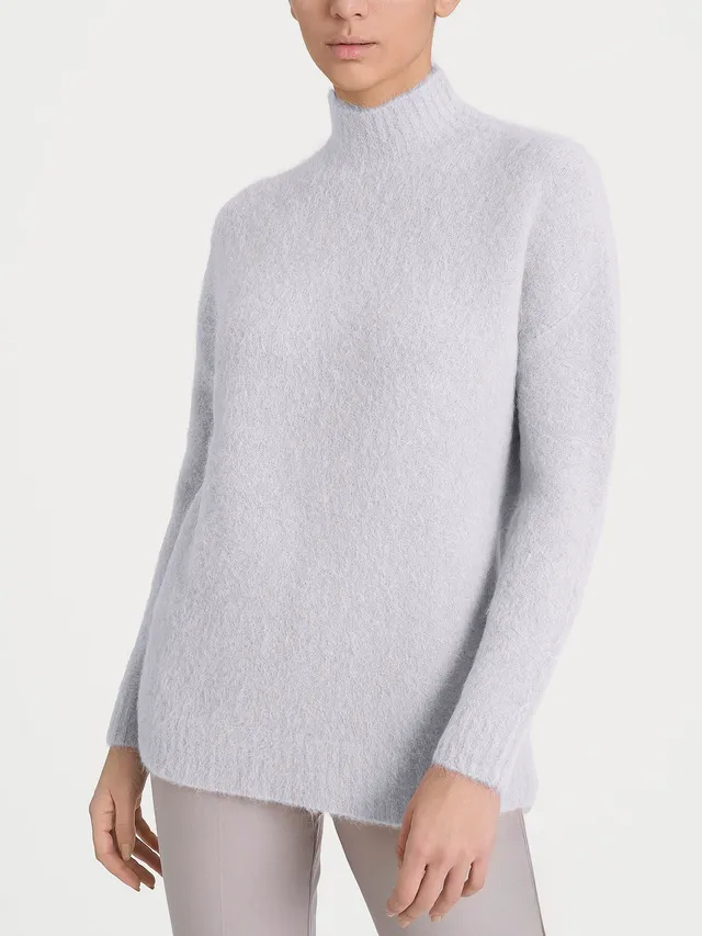 Ragno Misto Alpaca Lupetto maglia Grigio Perla donna