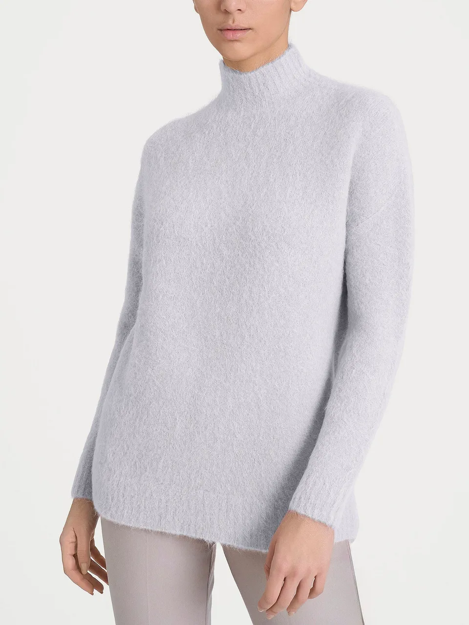 Ragno Misto Alpaca Lupetto maglia Grigio Perla donna