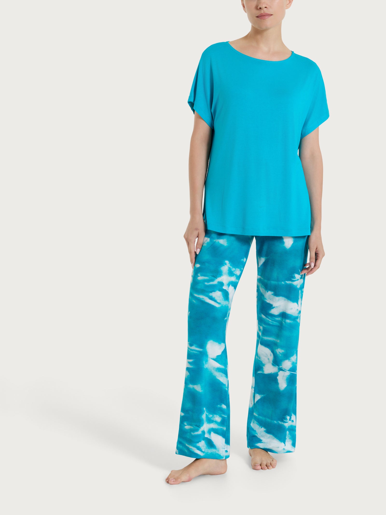 Ragno Viscosa Summer Maxi T-Shirt Caribbean Sea viscosa