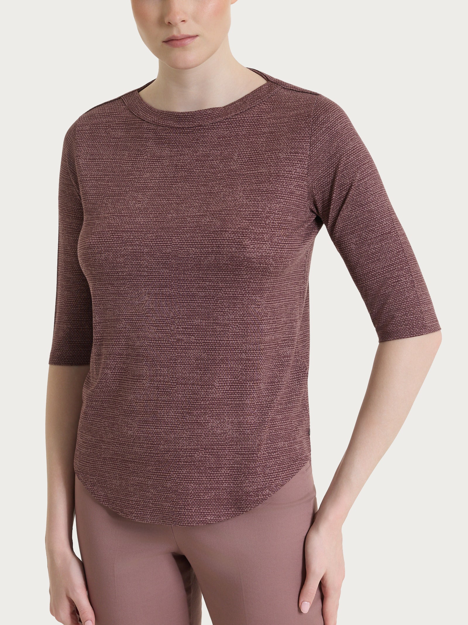 Ragno Viscosa Summer t-shirt barchetta Twilight Mauve manica 3/4