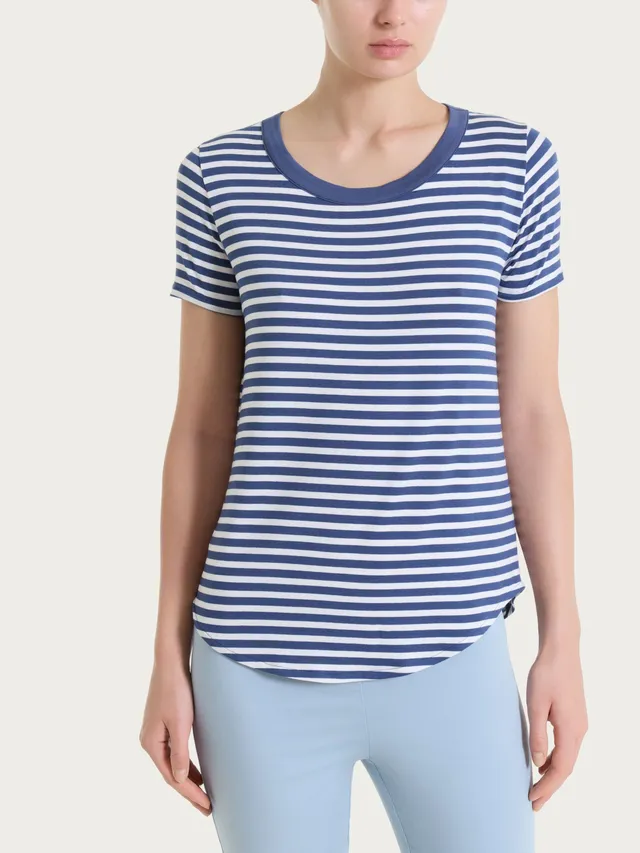 Ragno Viscosa Summer righe maglietta blu Oceana riga pari