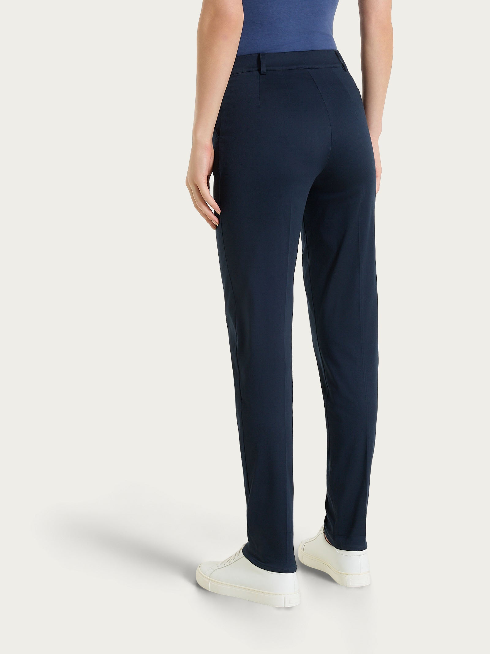 Ragno Satin Power pantalone chino slim bleu tasche