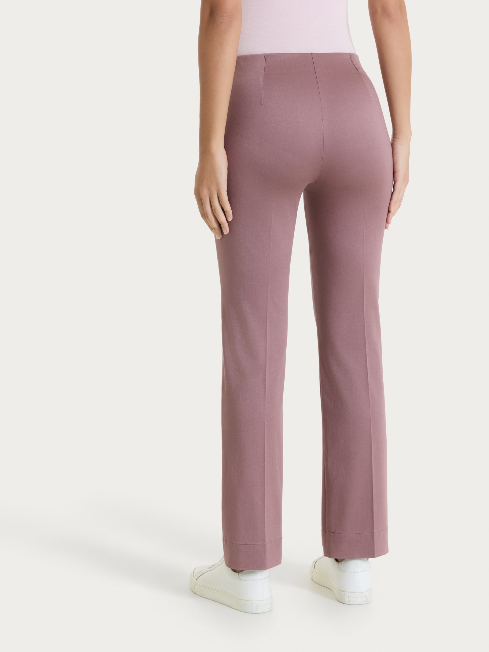 Ragno Satin Power pantalone capri dritto viola