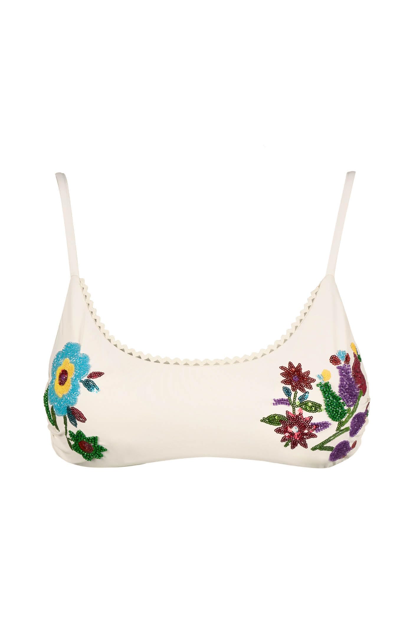 Goldenpoint Encanto top bikini donna microfibra tinta unita