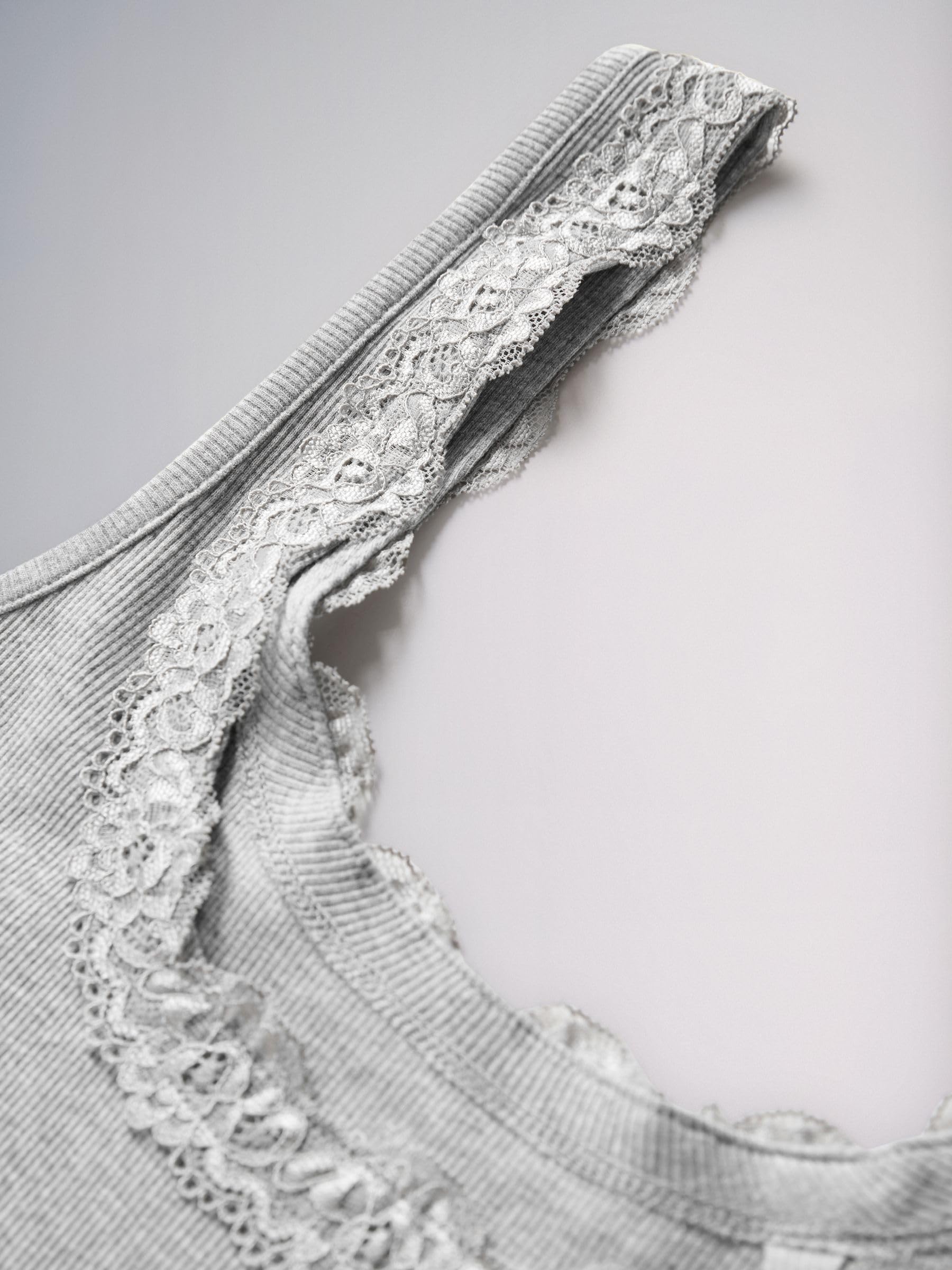 Geo Next The Set canotte scollo squadrato pizzo 3 pezzi
