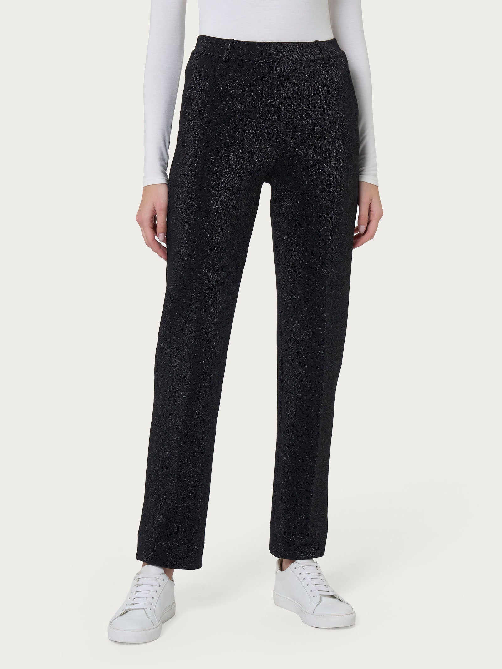 Ragno The Straight Leg pantalone dritto nero jacquard