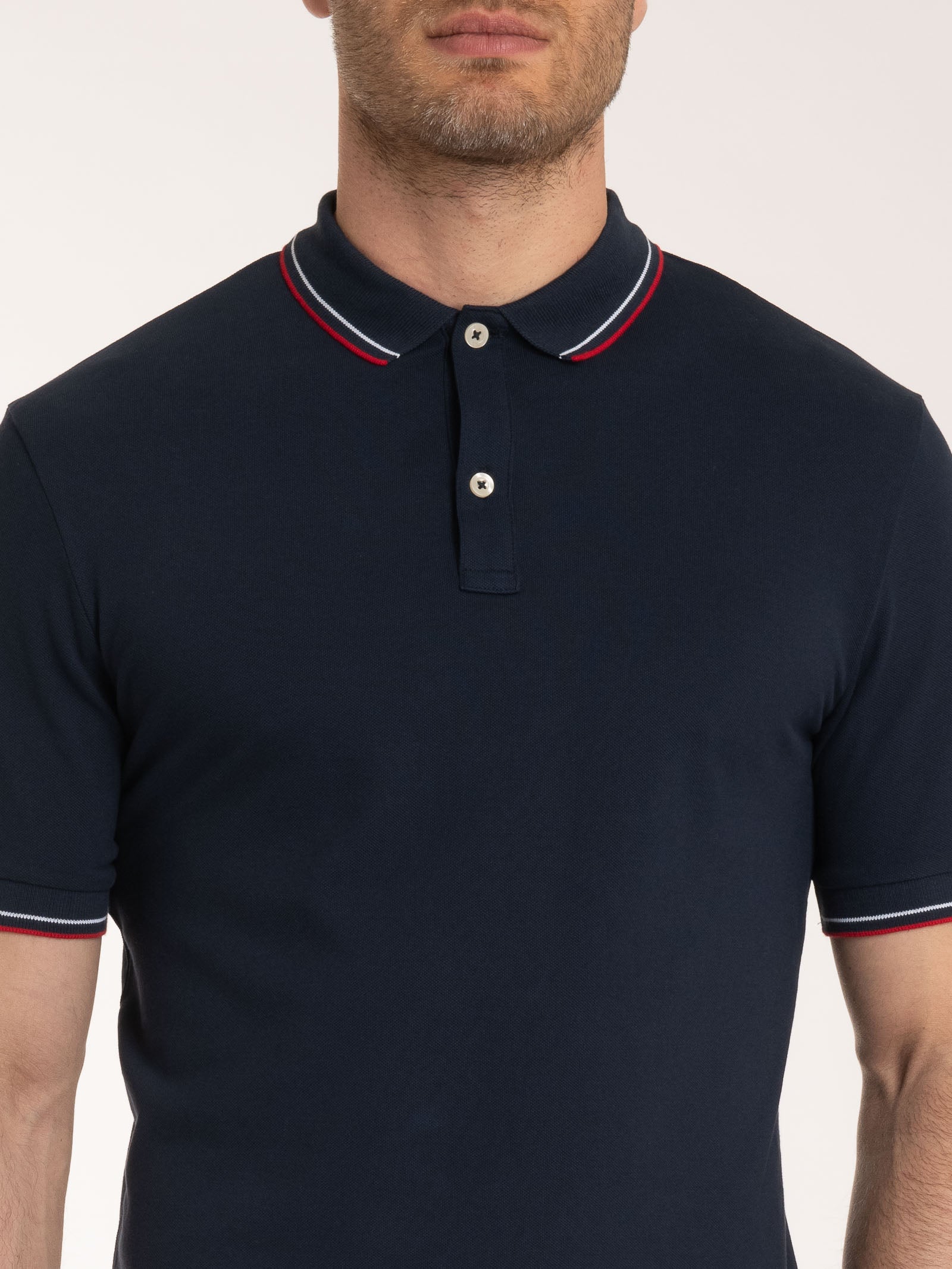 Ragno Eco Cotton Polo Piquet Uomo Fantasia Blu