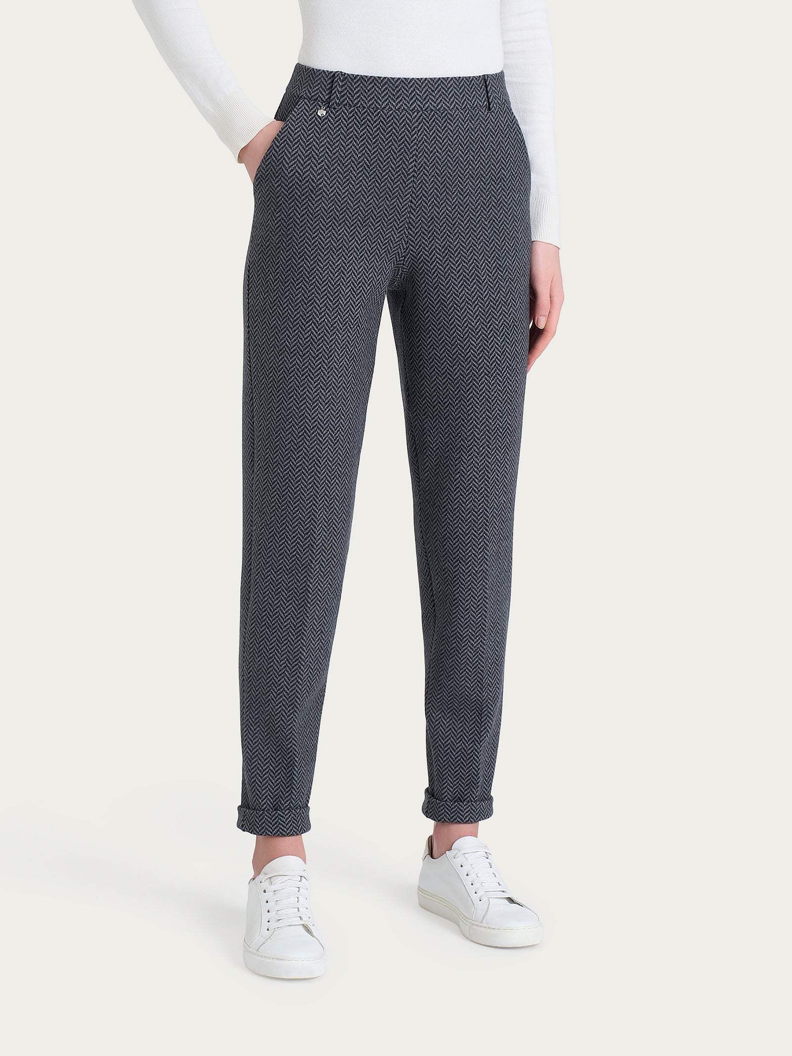 Ragno Compact Pantalone Chino Slim tasche Fant.Oscuro Mel vita elasticizzata