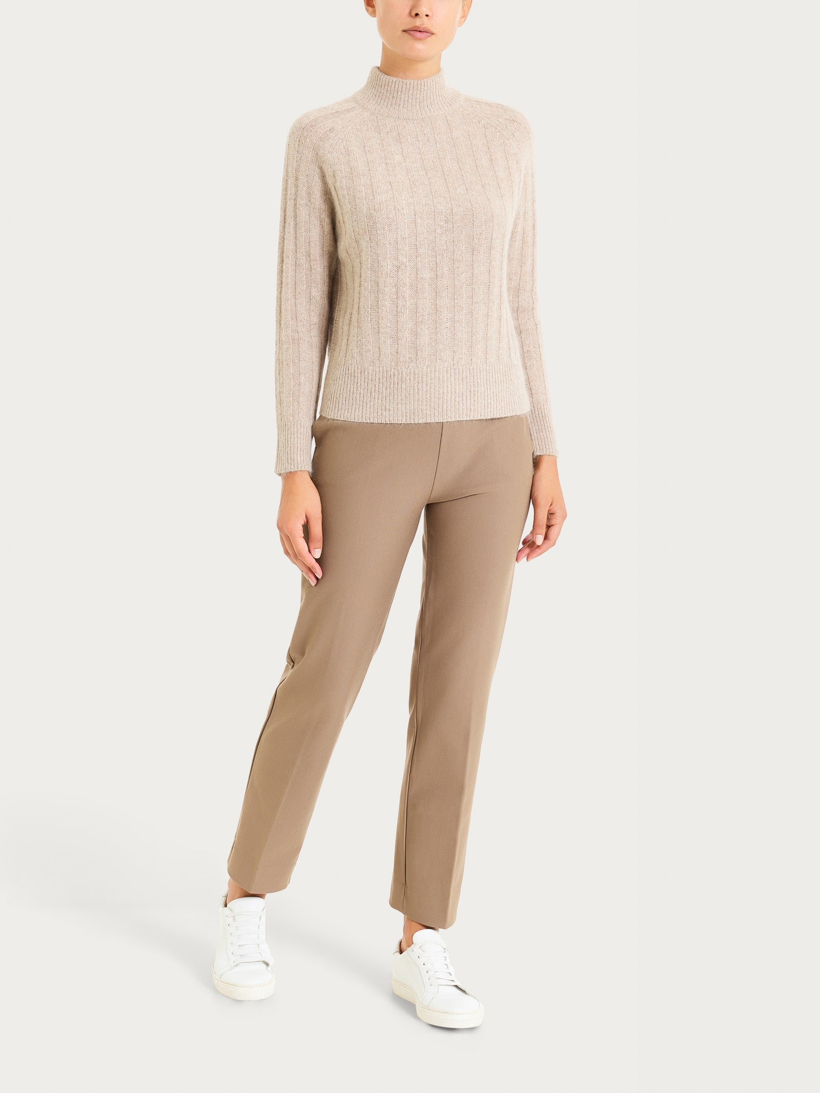Ragno Natural Soft lupetto donna Zenzero coste boxy