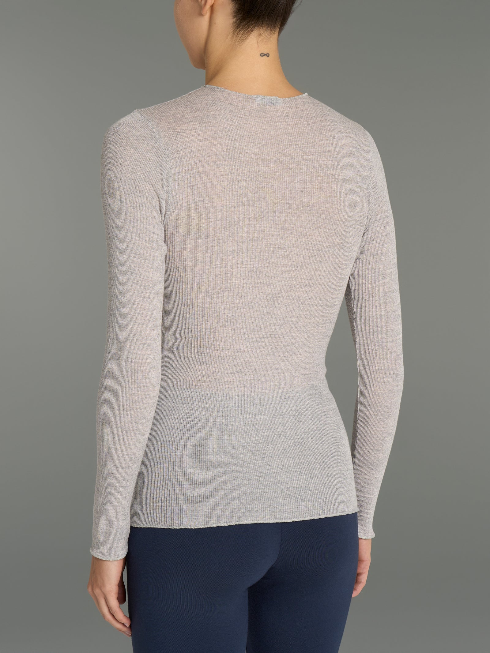 Ragno Lana Seta Maglia Girocollo Intima Vapore Mel.