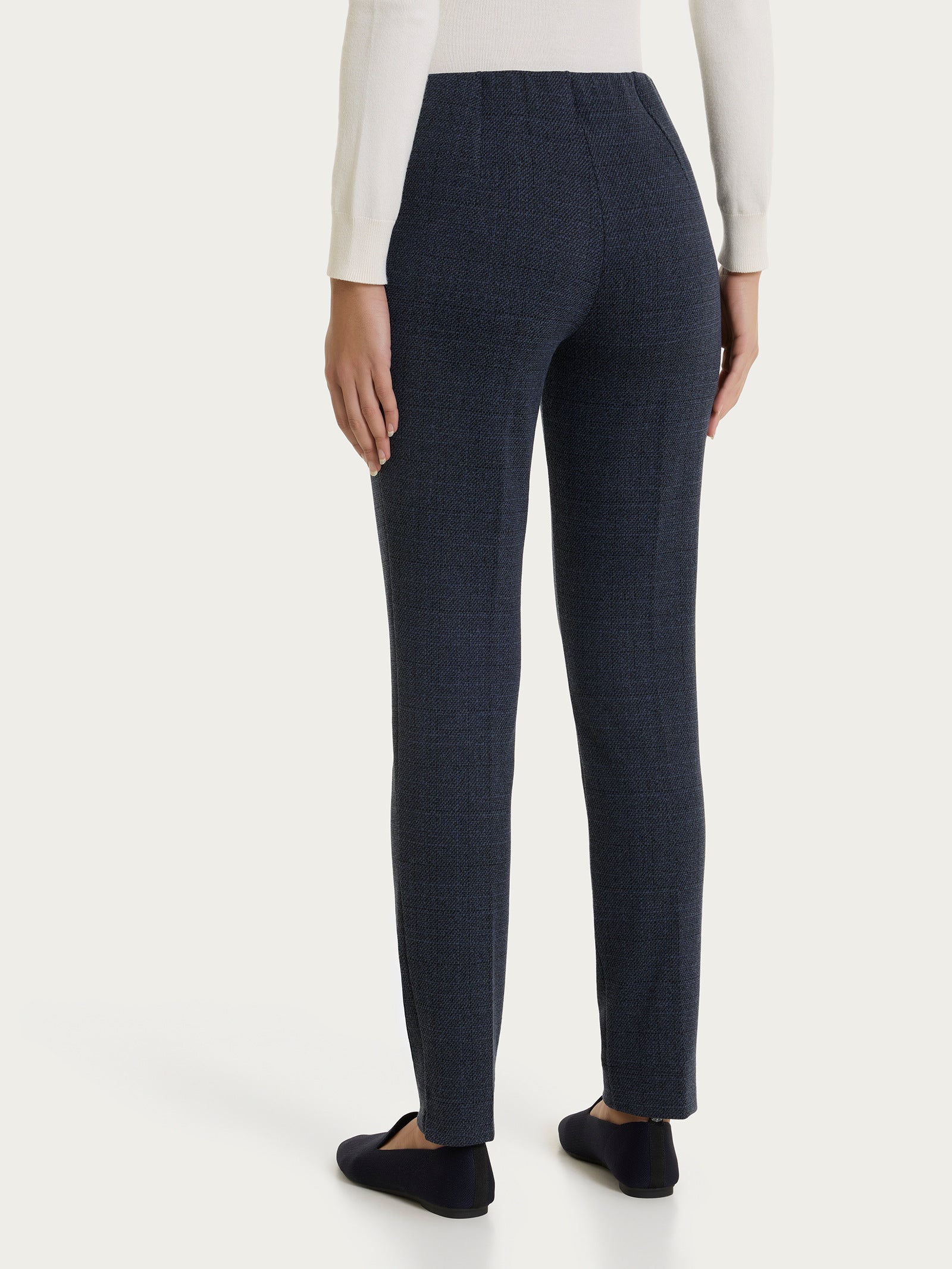 Ragno Jacquard pantalone sigaretta skinny Fant. Bleu