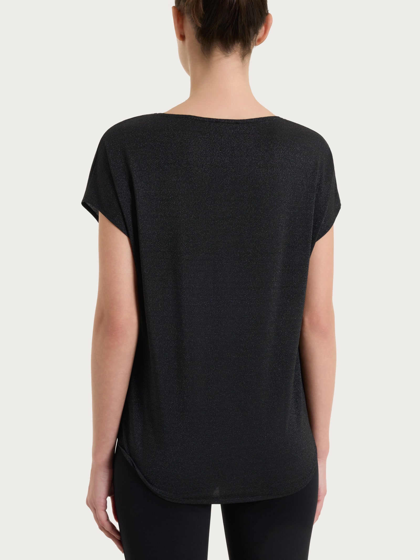 Ragno Summer Light Kimono maglietta Nero righe fresca