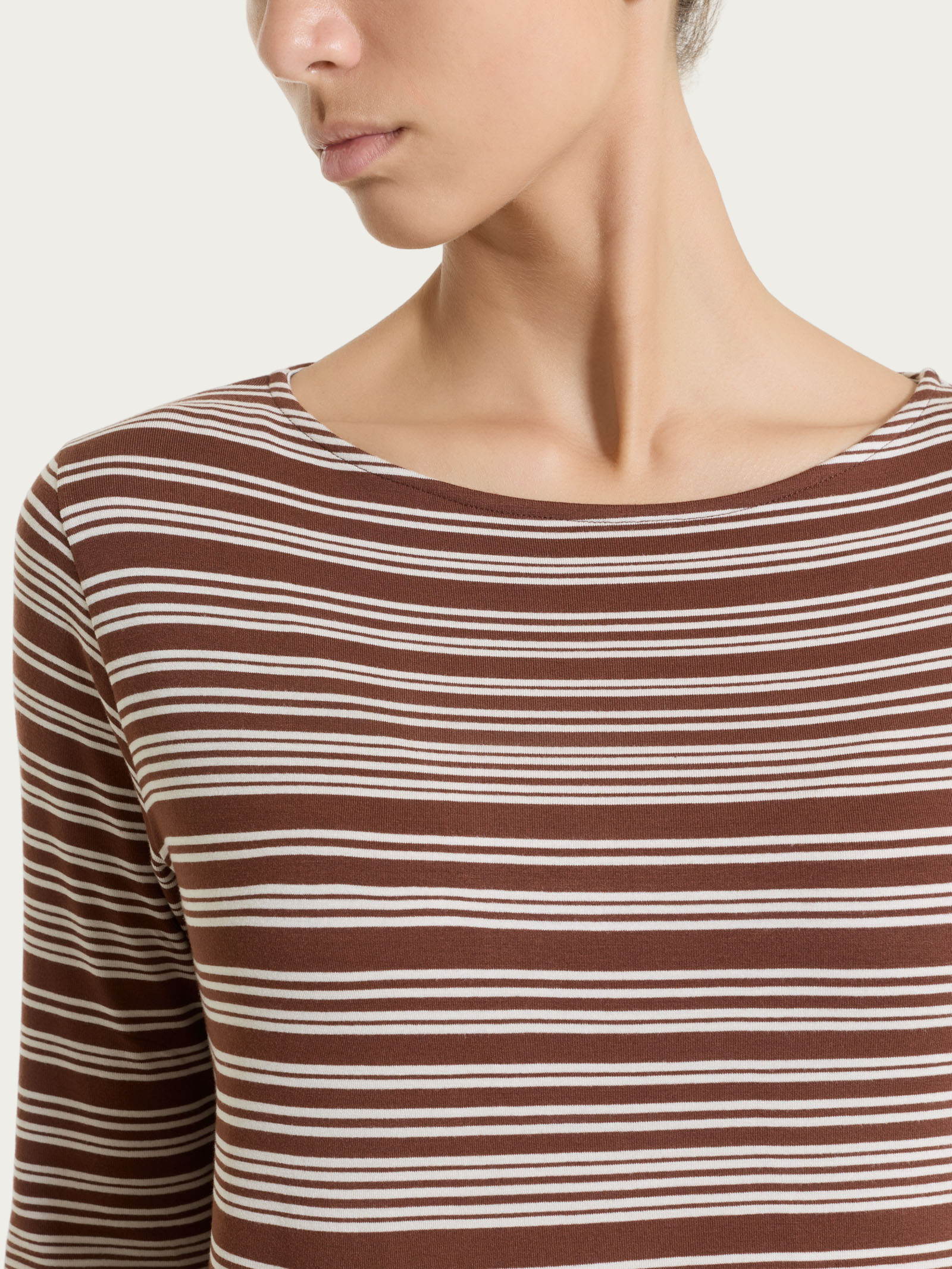 Ragno Viscosa Summer maglietta righe barchetta cappuccino viscosa
