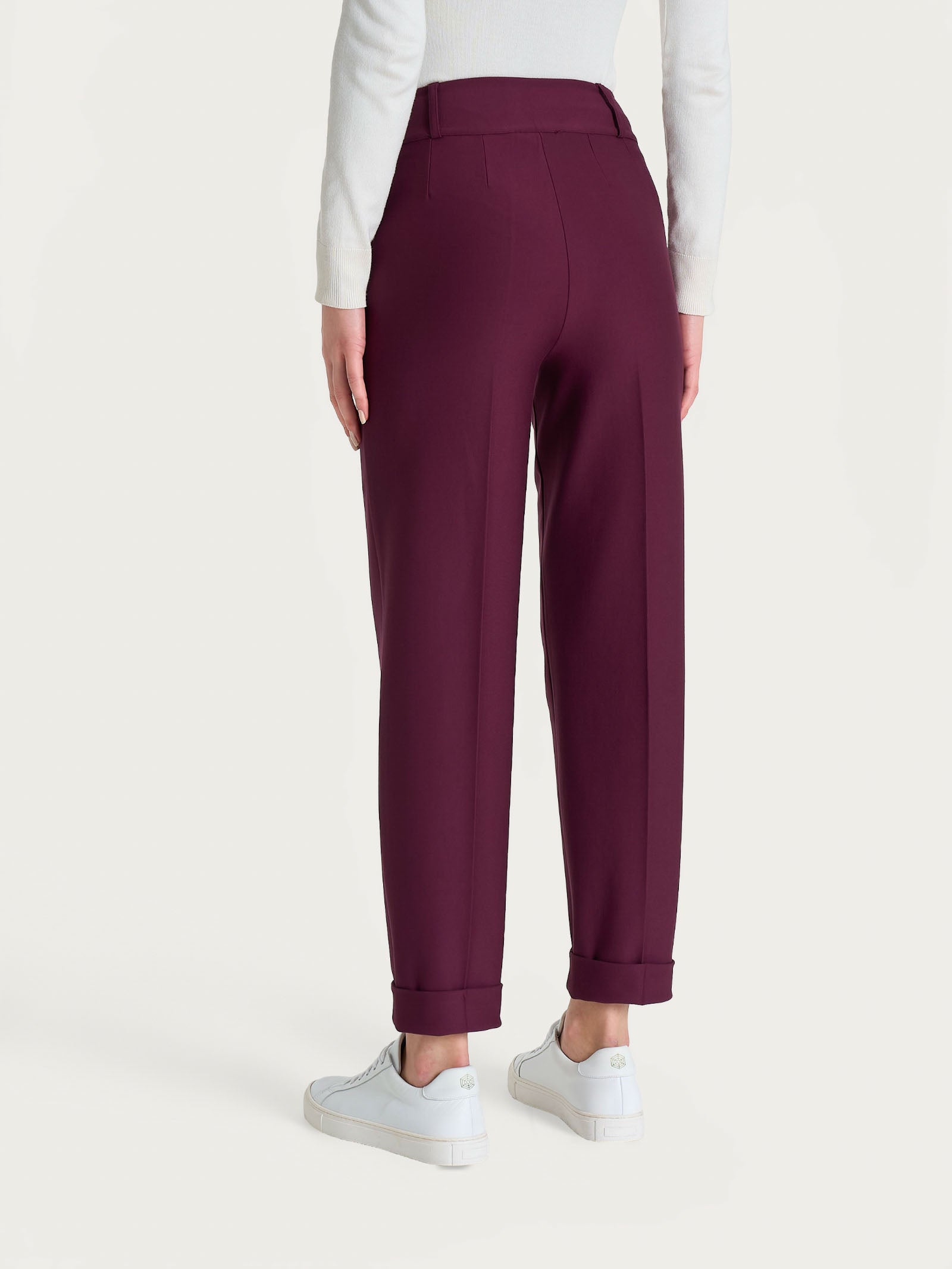 Ragno Compact Pantalone Carrot tasche pantalone viola Fig