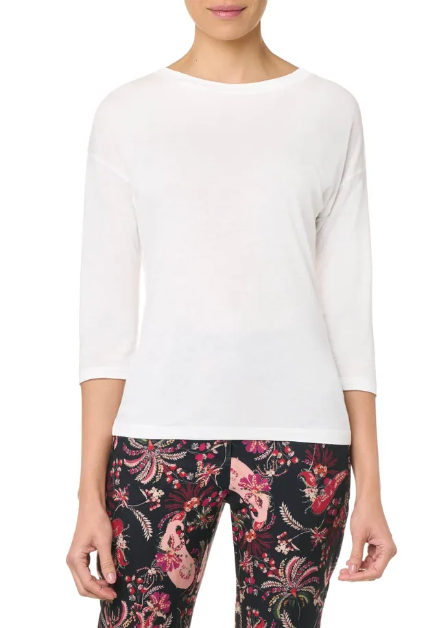 Goldenpoint maglia barchetta manica 3/4 bianca taglia M modal