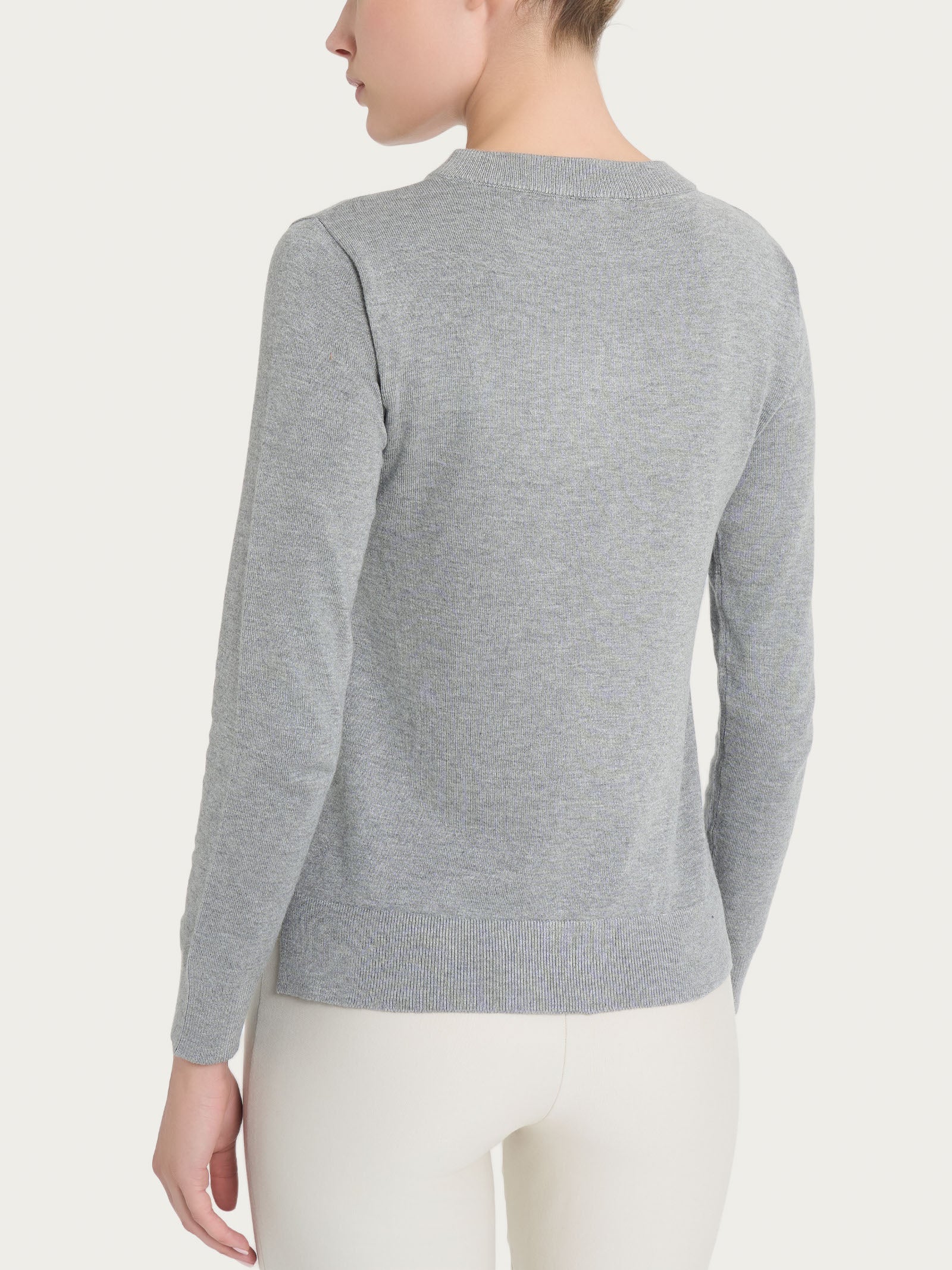 Ragno Four Seasons Maglia Girocollo Donna Ghiaia Mel