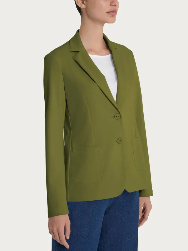 Ragno Compact Light Blazer Donna 2 Bottoni Sfagno Leggero