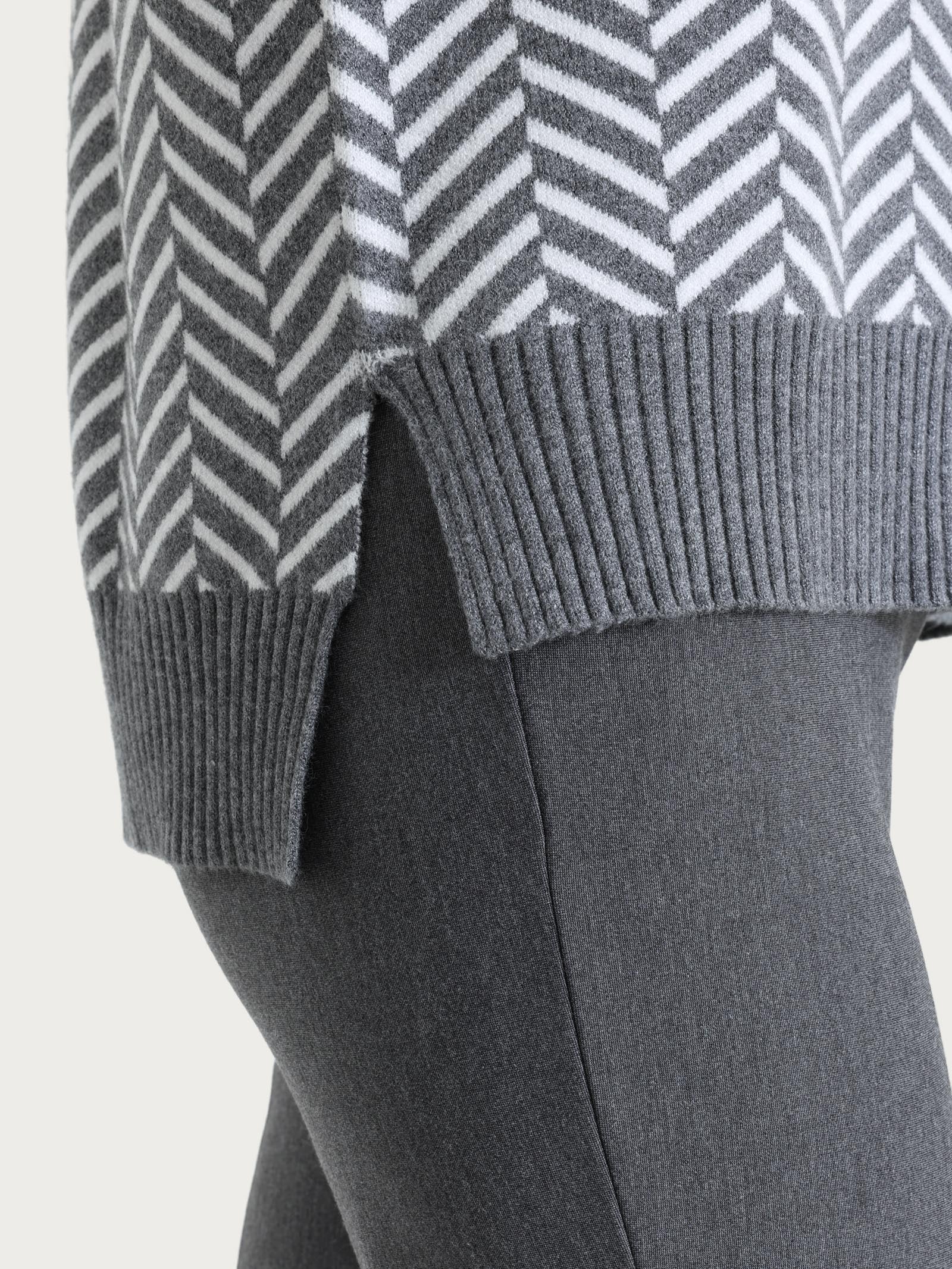 Ragno Four Seasons maglia scollo V spigata Ferro Mel. trecce