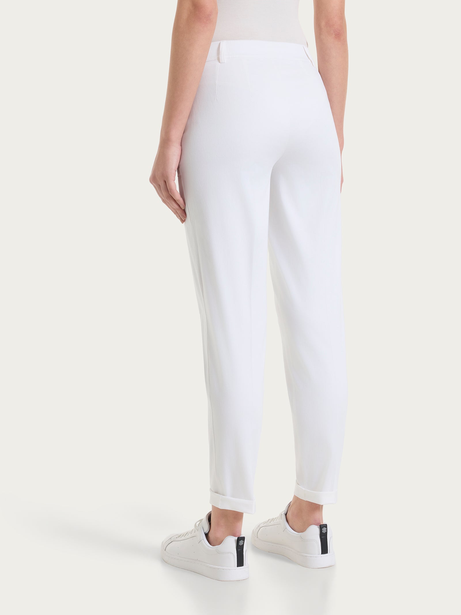 Ragno Satin Power pantalone chino slim con tasche Bianco cotone