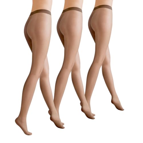 Lady C 20 Den Tuttonudo collant velato bronzo 3 paia S