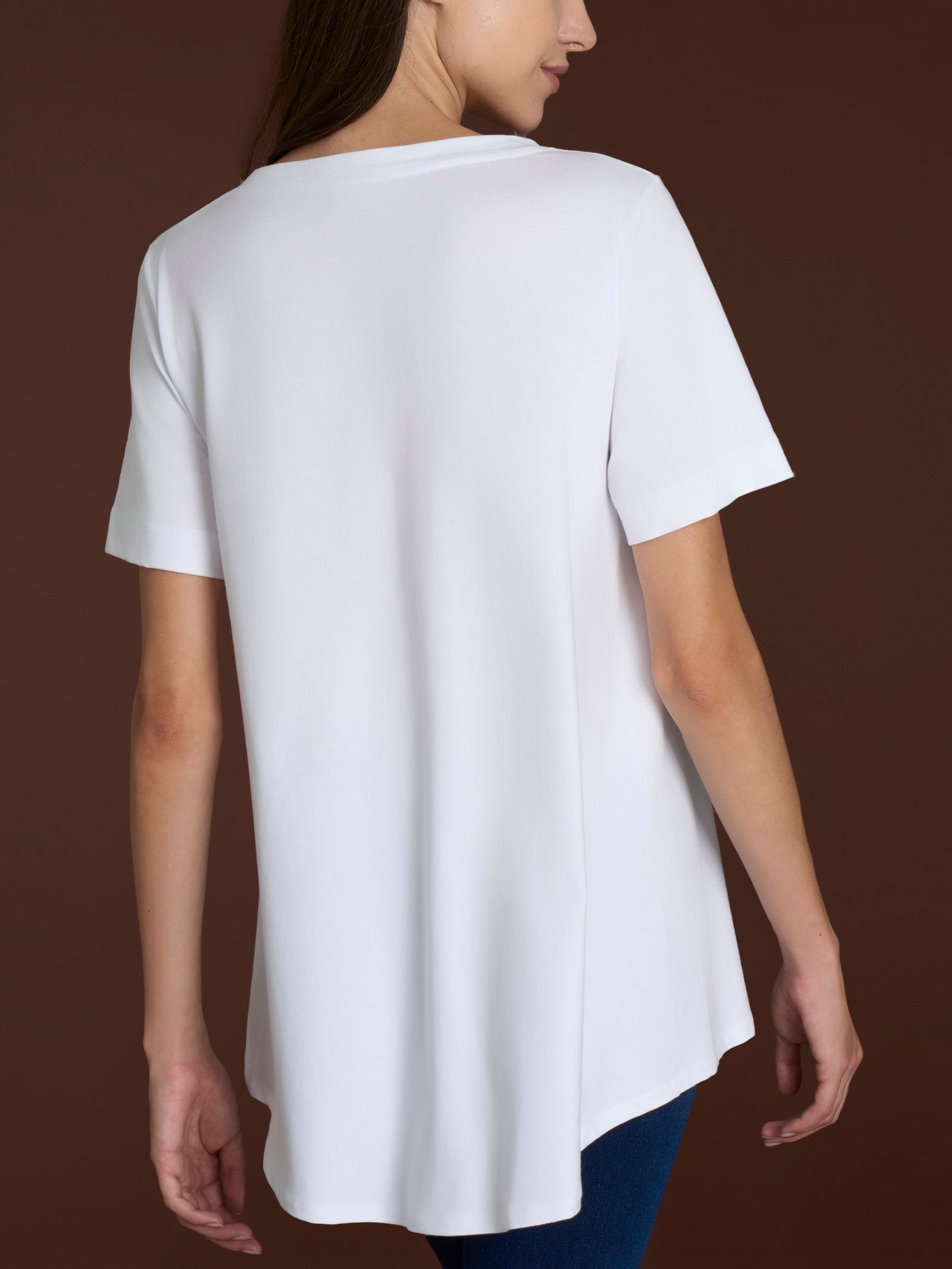 Ragno beYOUtiful Maglietta girocollo Bianco cotone stretch