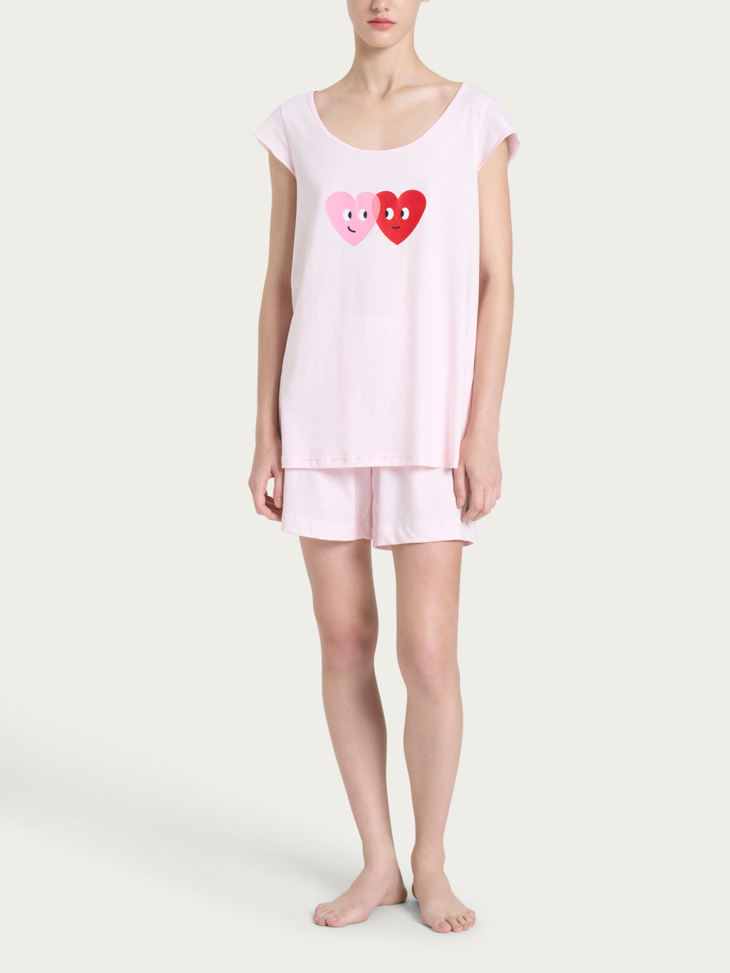 Ragno Jersey di Cotone pigiama corto Pink a Boo in jersey