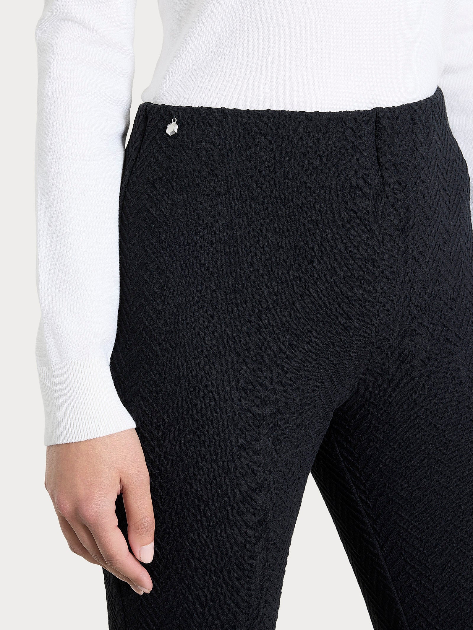 Ragno The Cigarette Pantalone Sigaretta Nero Spina Pesce