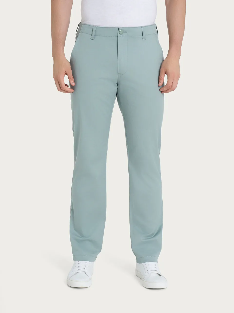 Ragno The Chino pantalone chino Iceberg Green cotone elasticizzato