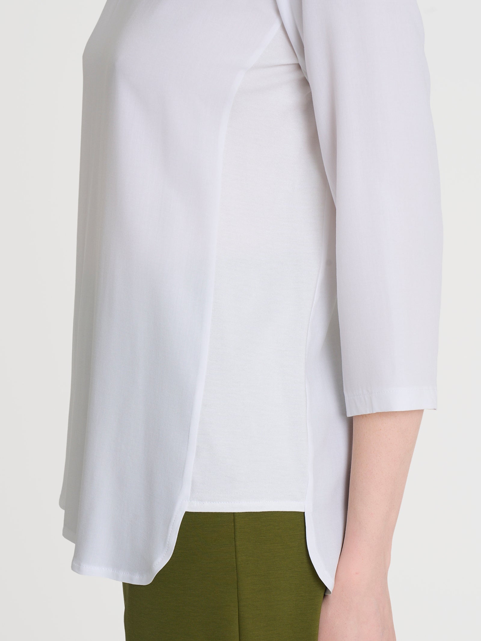 Ragno Viscosa Summer Maglia girocollo 3/4 Bianco