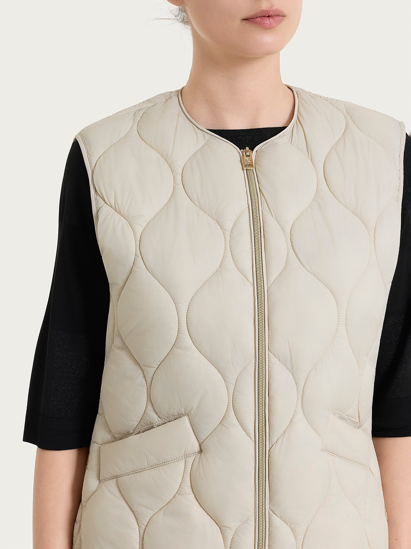 Ragno Onion Quilt piumino smanicato Champignon leggero