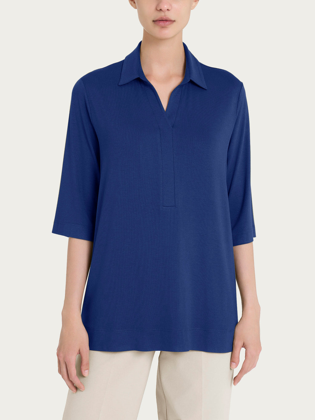 Ragno Viscosa Summer polo manica 3/4 blu Blueberry