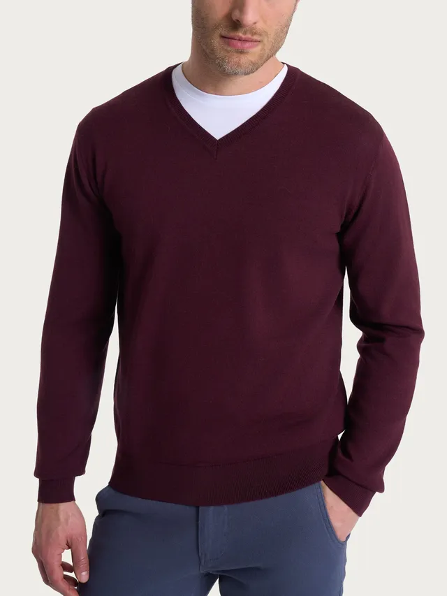 Ragno Merino Soft Pull scollo V maglia fig pura lana vergine