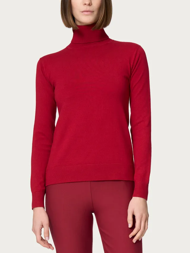 Ragno Four Seasons Lupetto Maglia Maniche Lunghe Tibetan Red Viscosa