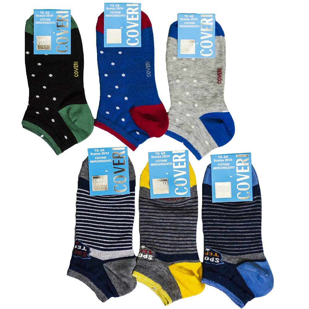 Enrico Coveri fantasmino leggero 6 paia cotone 34-39 mix