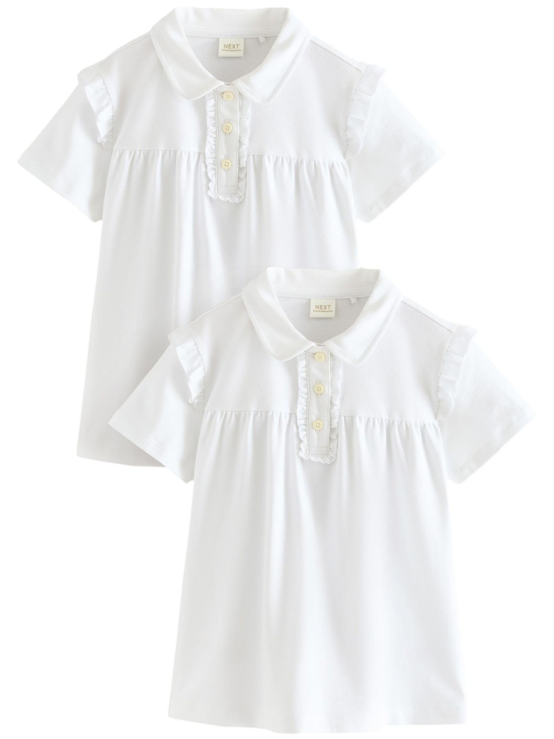Next Polo Scuola Bambina 2 Pezzi Taglia 128 Cotone