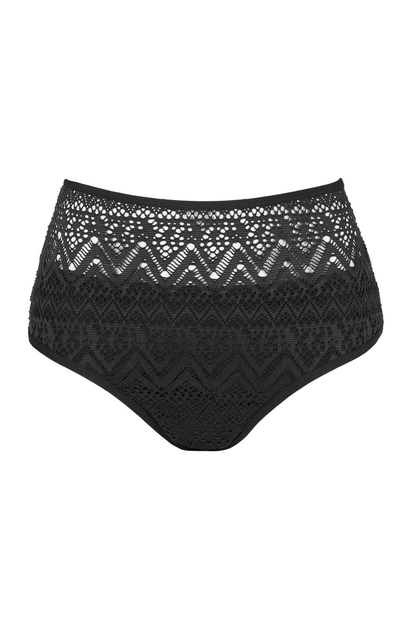 Goldenpoint Delfi Slip Bikini Fianco Alto Pizzo Tinta Unita