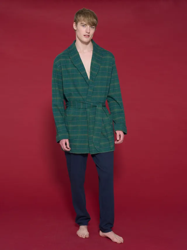 Ragno Vestaglia Uomo Interlock Cotone Bistro Green