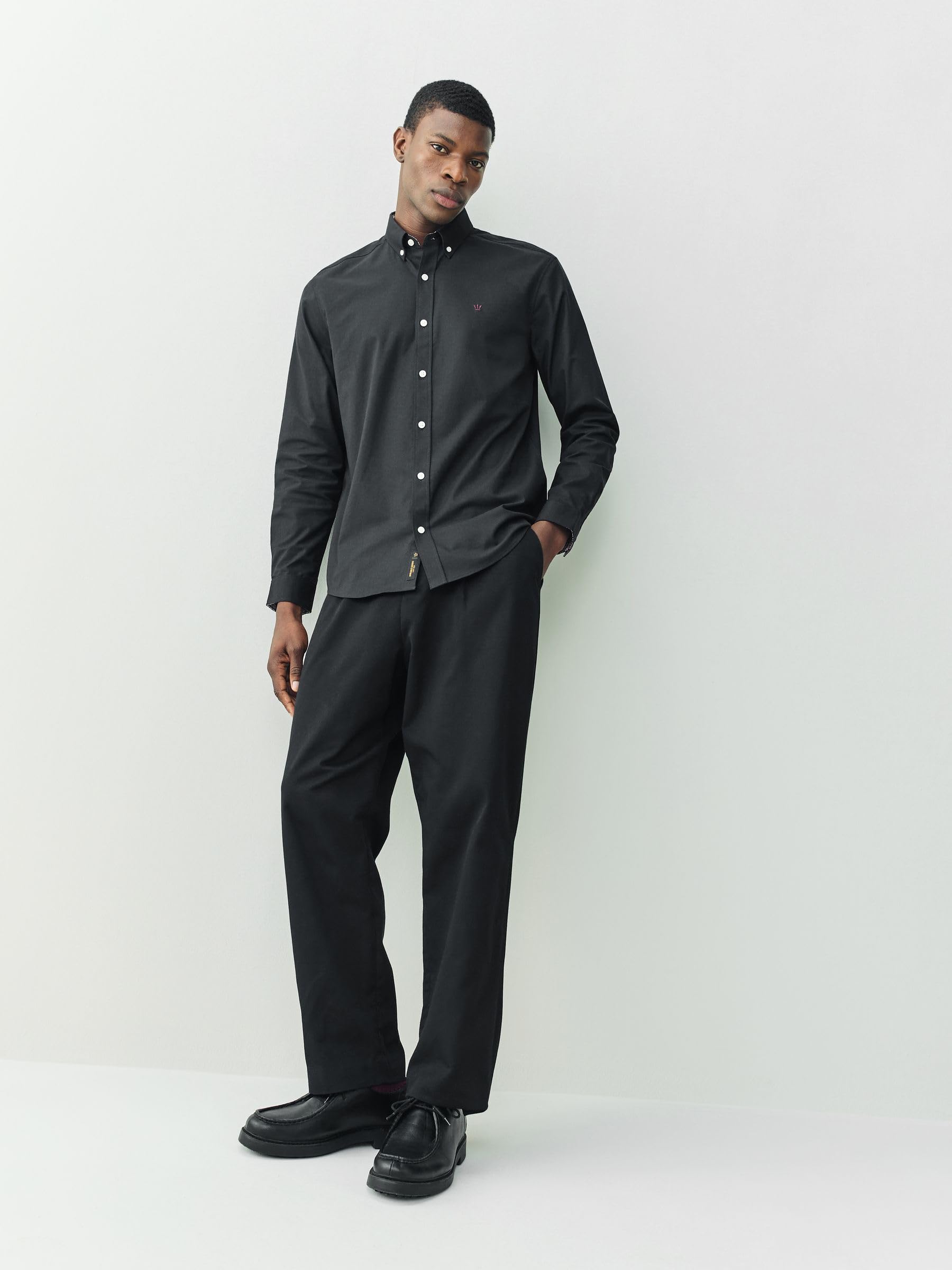 Next Oxford camicia uomo maniche lunghe elasticizzata